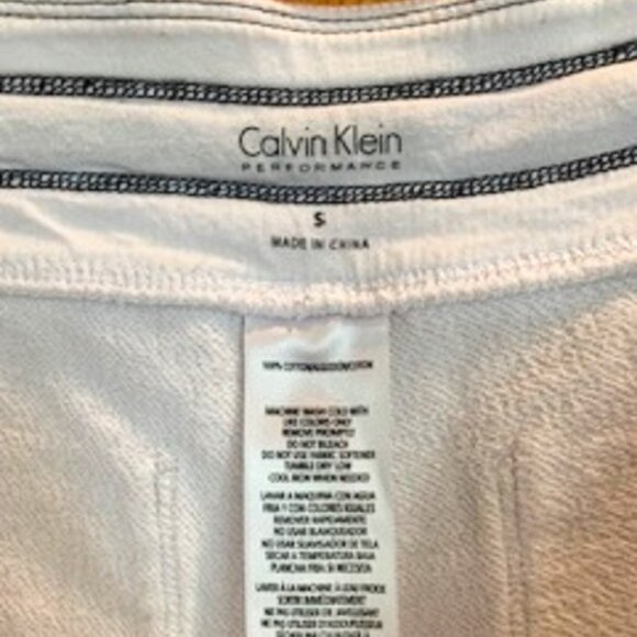 Women Calvin Klein Pull-On Comfy White Cotton Shorts 2 Back Pockets Sz: S - Picture 6 of 6